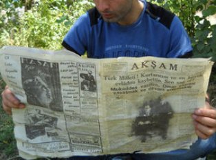 72 yıl sonra mağaradan çıkan gazete