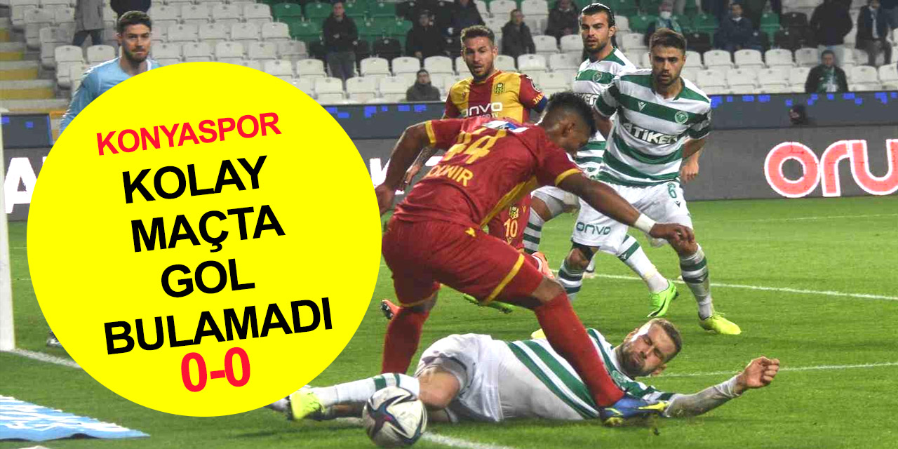 Konyaspor'dan sezonun 6'ncı beraberliği! 0-0