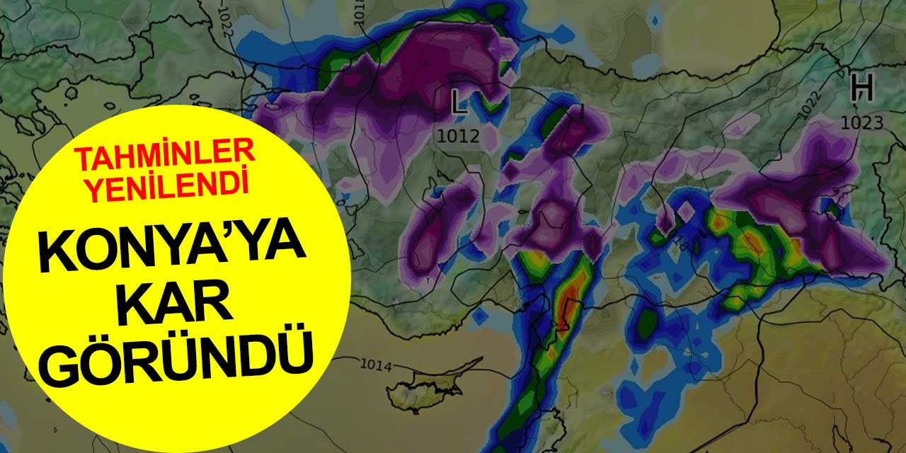 Tahminler yenilendi Konya'ya kar göründü