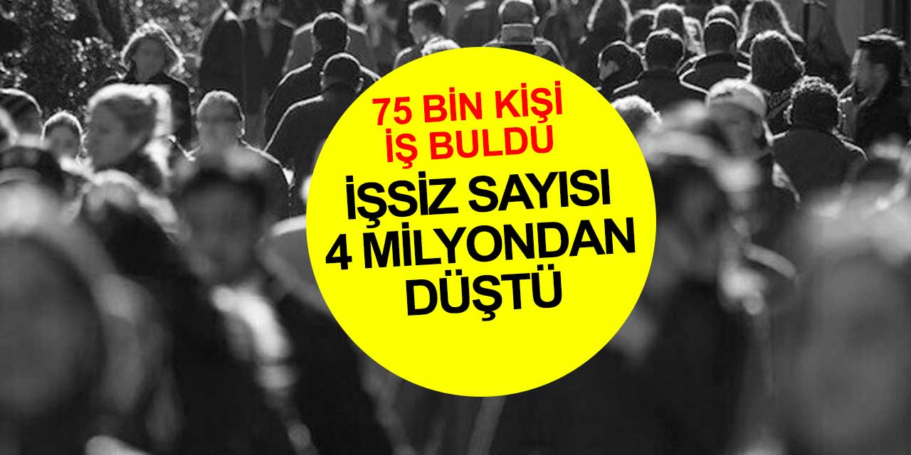 75 bin kişi daha iş buldu 3 milyon 717 bin kişi halen işsiz