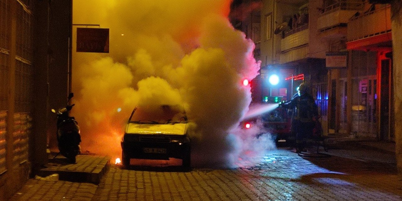 Otomobili ateşe verip video çeken kundakçı tutuklandı