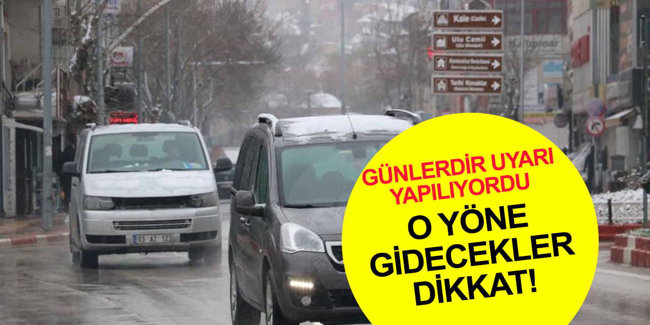 Afyon Konya ve Ankara bağlantı yollarında kar alarmı