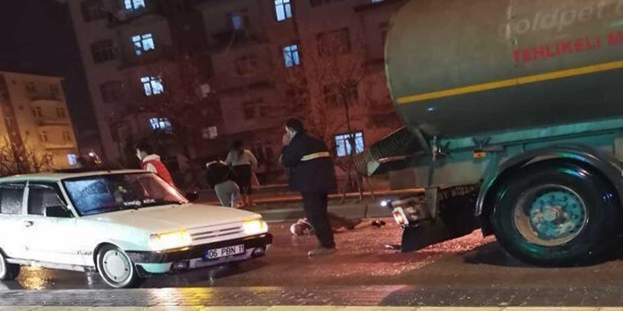 Akaryakıt tankerinin çarptığı yaşlı kadın kurtarılamadı
