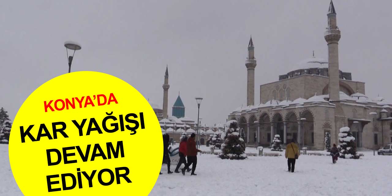 Konya'da kar sevinci! Evlere giremediler
