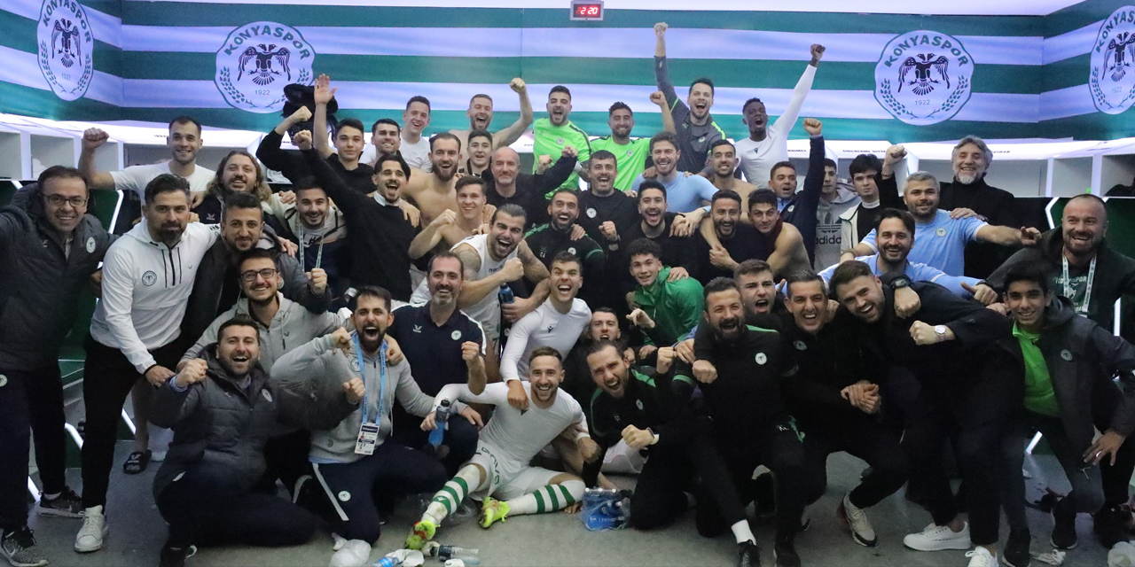 Konyaspor'dan Beşiktaş galibiyeti pozu