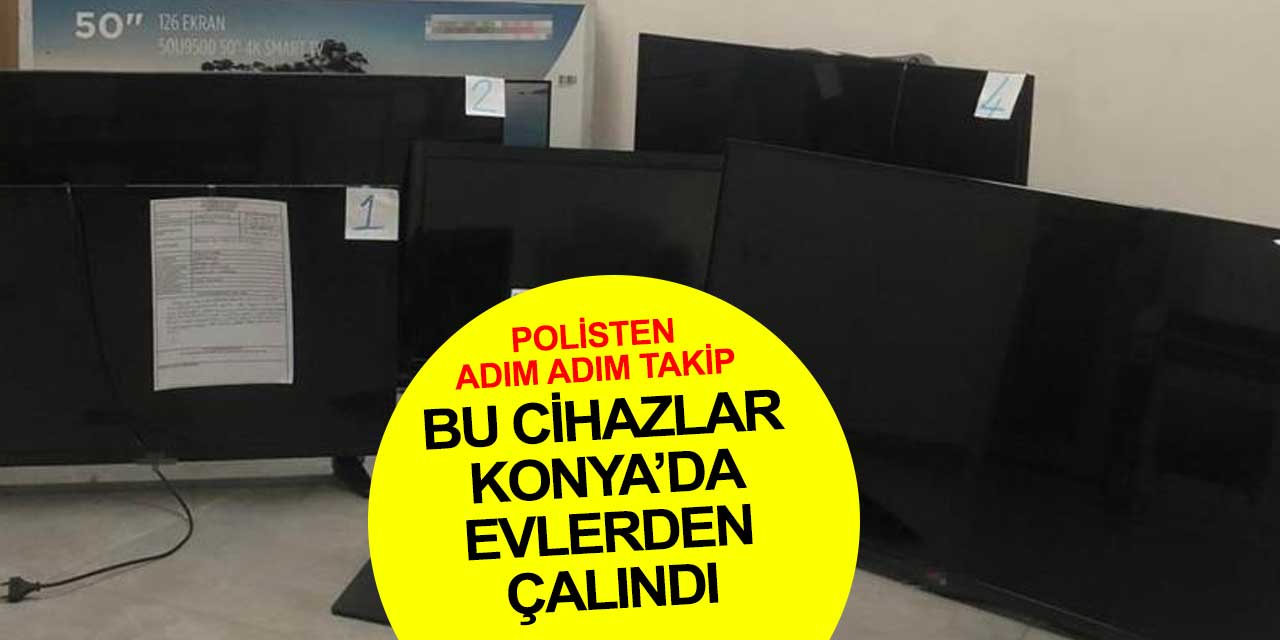Konya polisinin ısrarlı takibi sonuç verdi! Hırsızlar çaldı spotçu satamadı