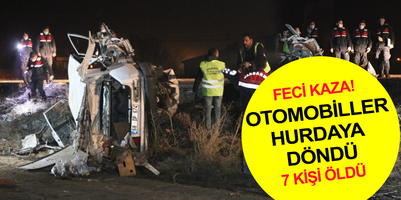 Korkunç kaza! Kafa kafaya çarpışan iki araçta 7 kişi can verdi