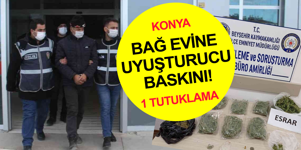 Konya’da uyuşturucuya geçit yok! Bağ evinden esrar ve tarihi sikke çıktı
