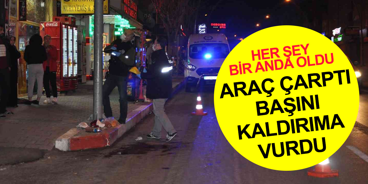 Geri manevra yapan aracın çarptığı emekli öğretmen ağır yaralandı! O anlar kamerada