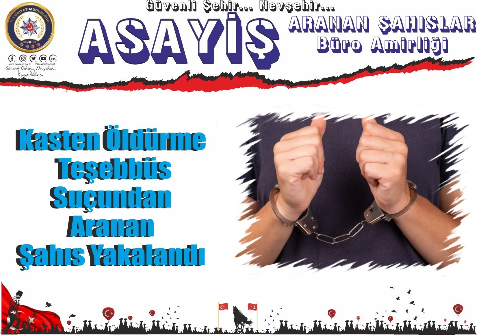 Nevşehir'de 9 yıl önce cinayet işleyen şahıs yakalandı