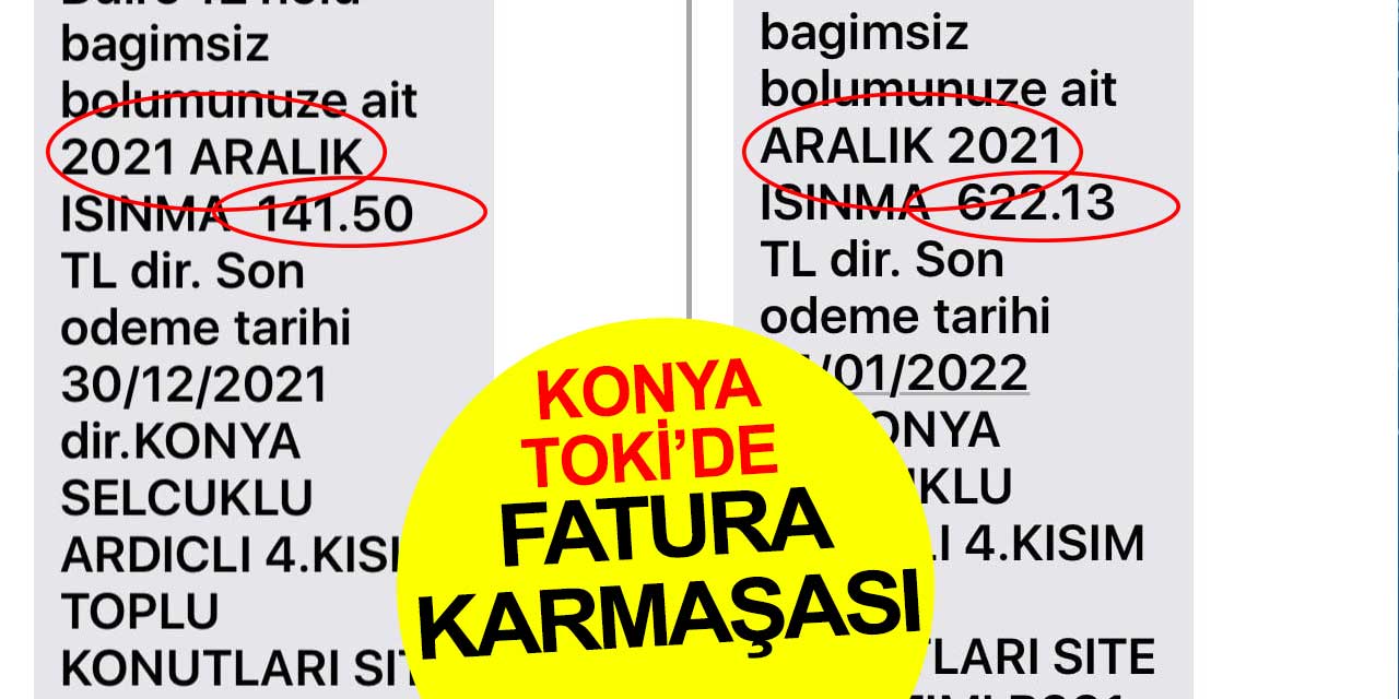 Konya Ardıçlı TOKİ'de doğalgaz faturası karmaşası