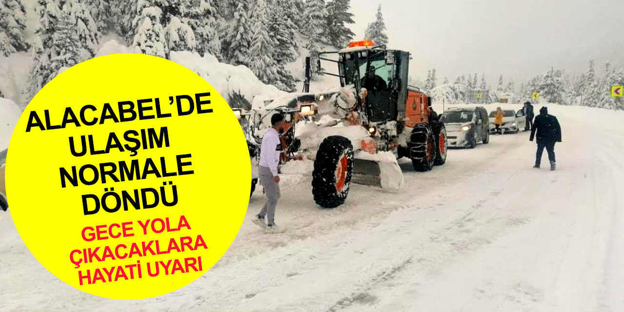 Kar yağışı etkisini yitirdi! Konya-Antalya yolunda ulaşım normale döndü