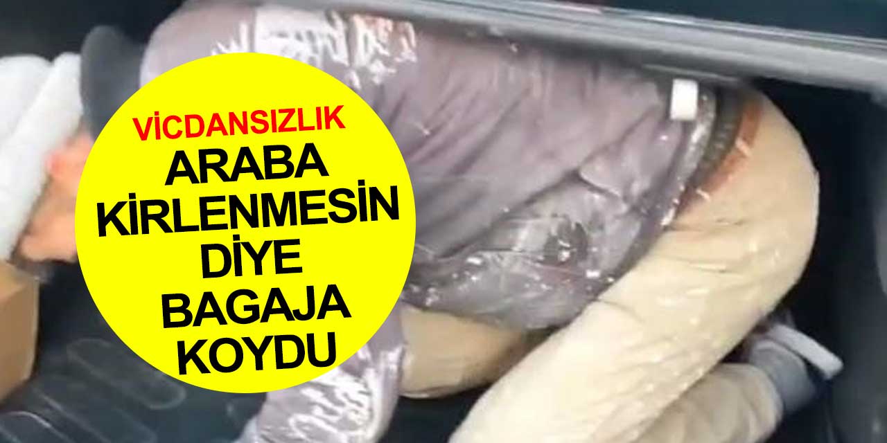 Vicdansız insan! Arabası kirlenecek diye işçisini bagaja koydu