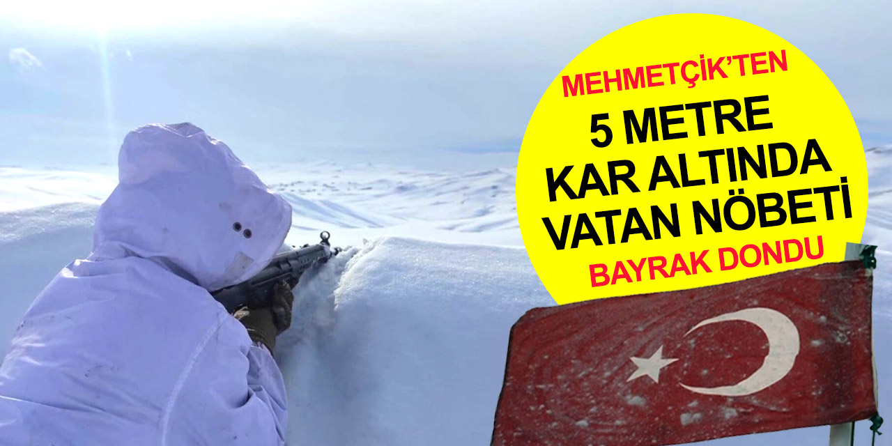 Kahraman Türk askerleri buz kesen havada 5 metre kar altında düşmana korku salıyor