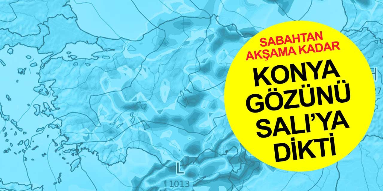 Kar yağışı Konya’ya öyle bir geliyor ki uydu görüntüleri bile üşütüyor