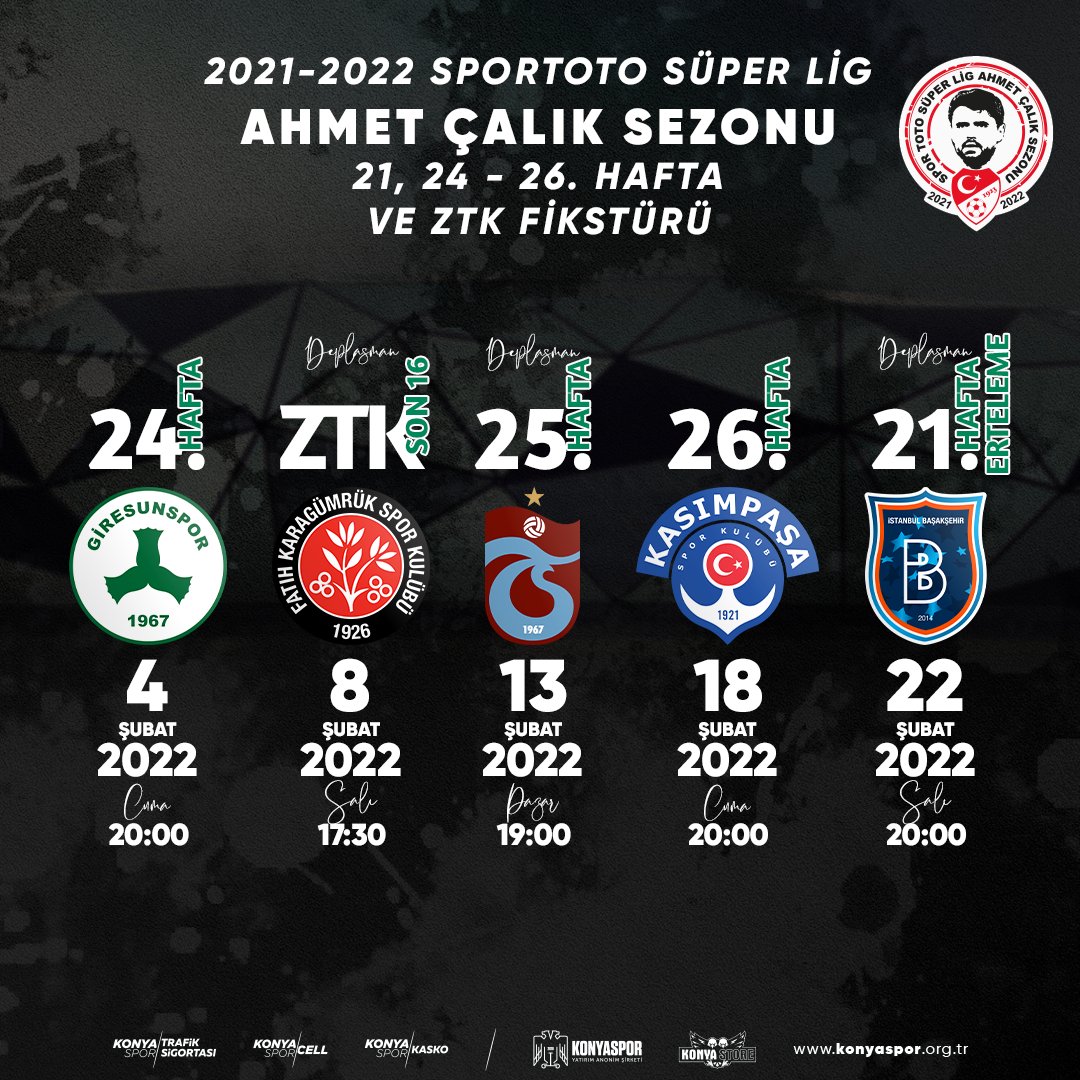 Ertelenen Başakşehir-Konyaspor maçının tarihi belli oldu