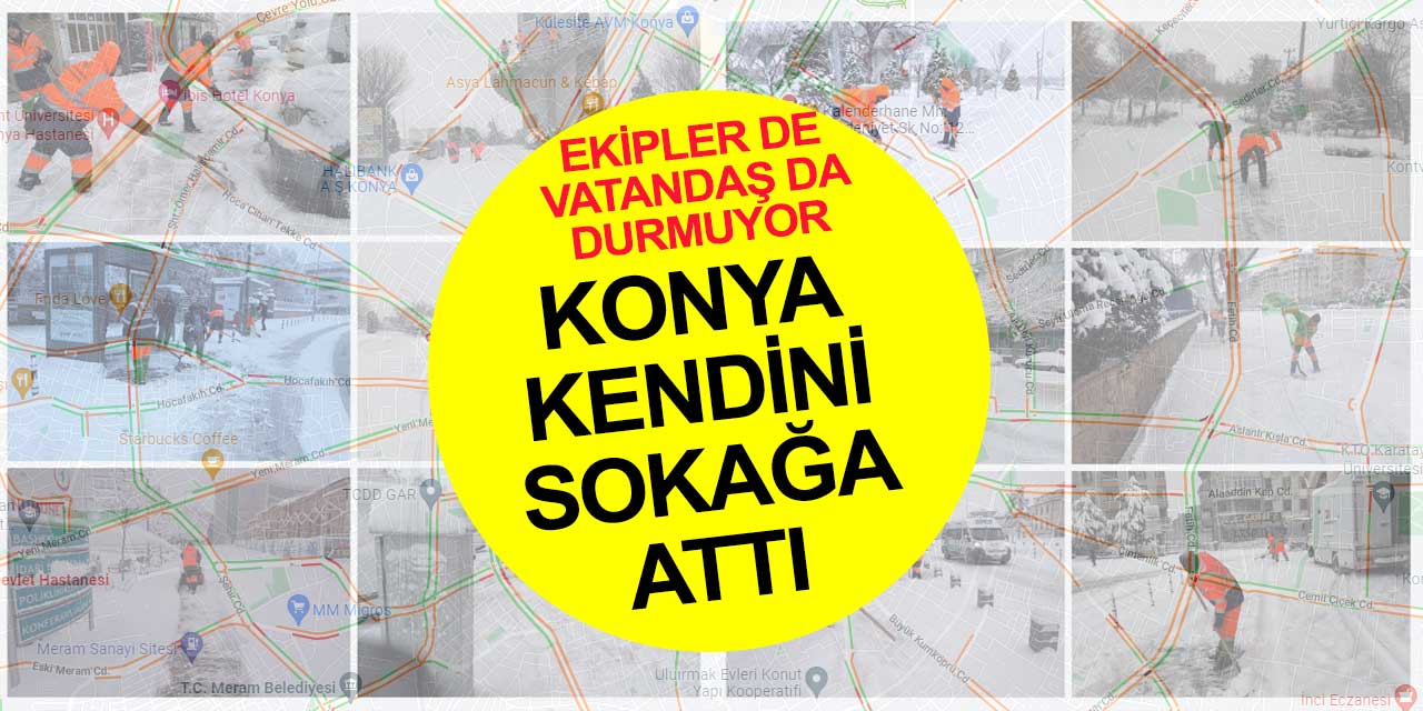 Konya evde duramadı! Yollar yine doldu