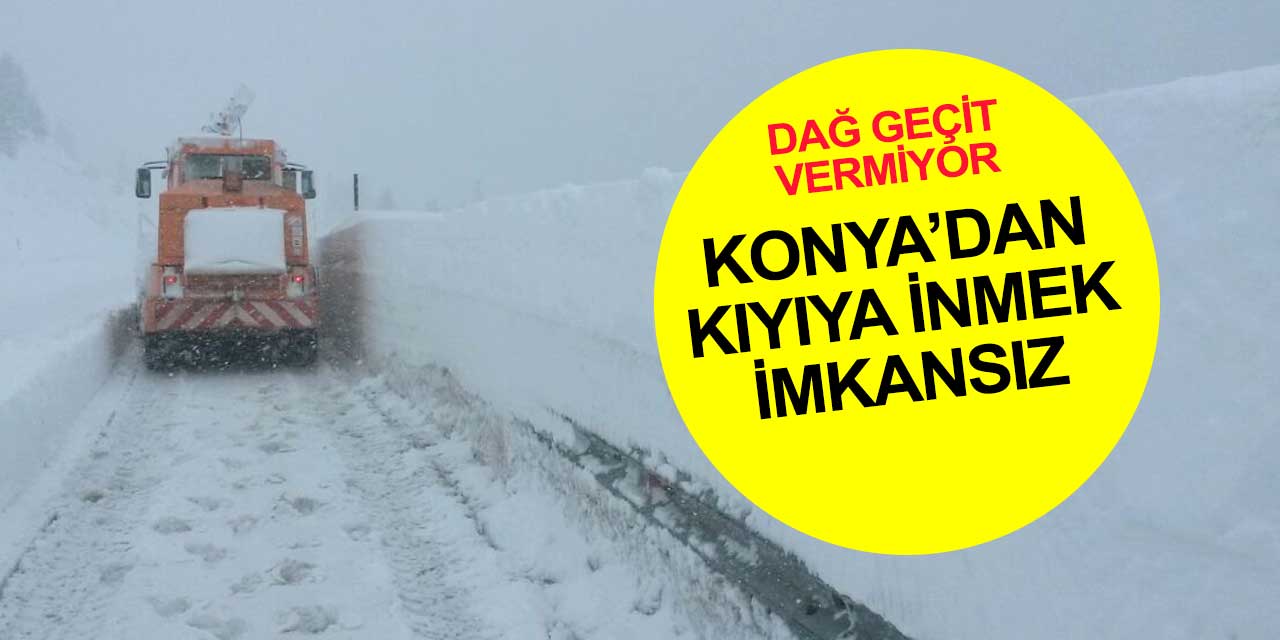 Konya-Antalya Yolu geçit vermiyor! Sürücüler dinlenme tesislerine sığındı