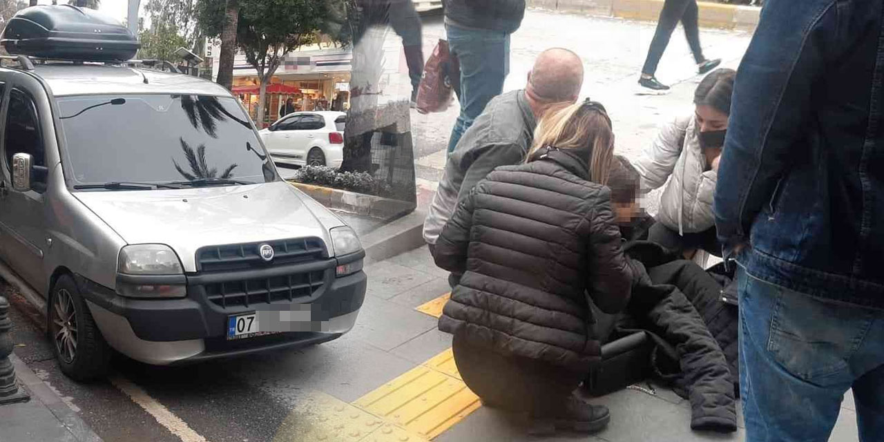 Manavgat'da yaya geçidinde kaza! 13 yaşındaki kız çocuğu hastanelik oldu