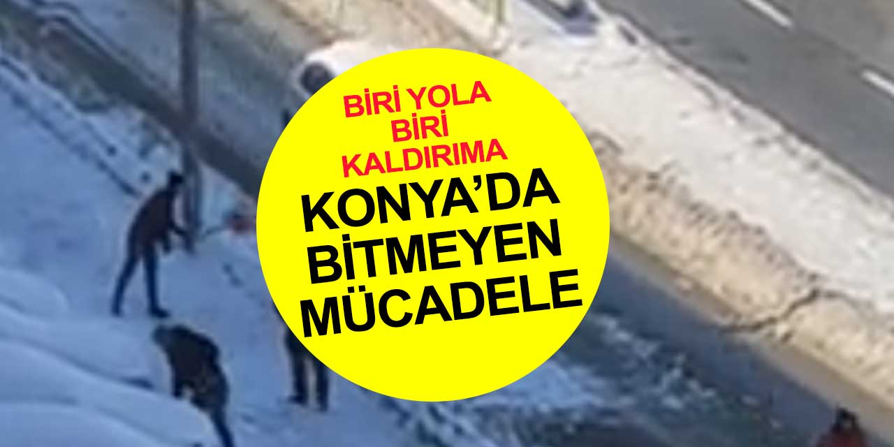 Konya’da bitmeyen mücadele! Belediye yol kenarına esnaf yolun ortasına
