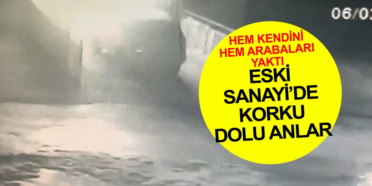 Eski Sanayi'de korku dolu anlar! Sobayı yakmak isterken herşeyi yaktı