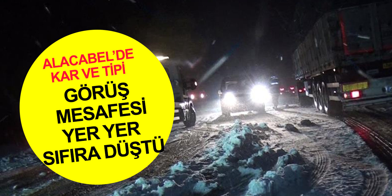 Konya-Antalya yolunda yoğun kar! Tırların geçişine izin verilmiyor