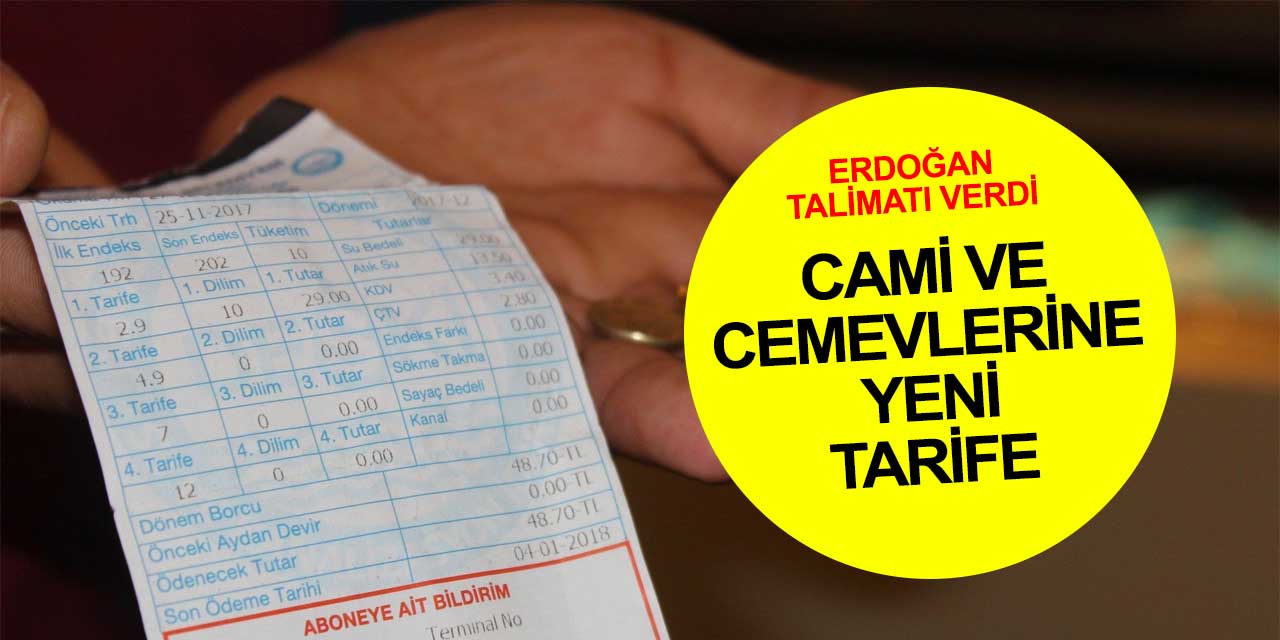 Camilerin ve cemevlerinin elektrik faturalarına düzenleme