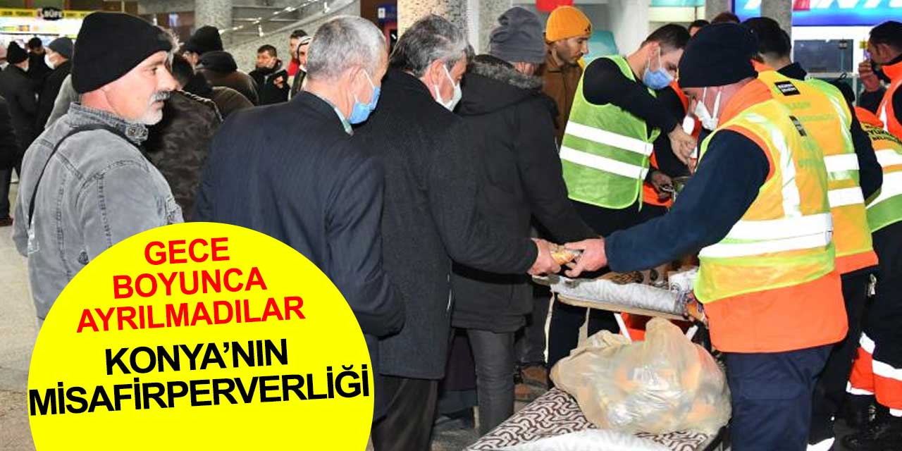 Konya'da dün gece: Konya Büyükşehir Belediyesi devreye girdi otogar sıcacık oldu
