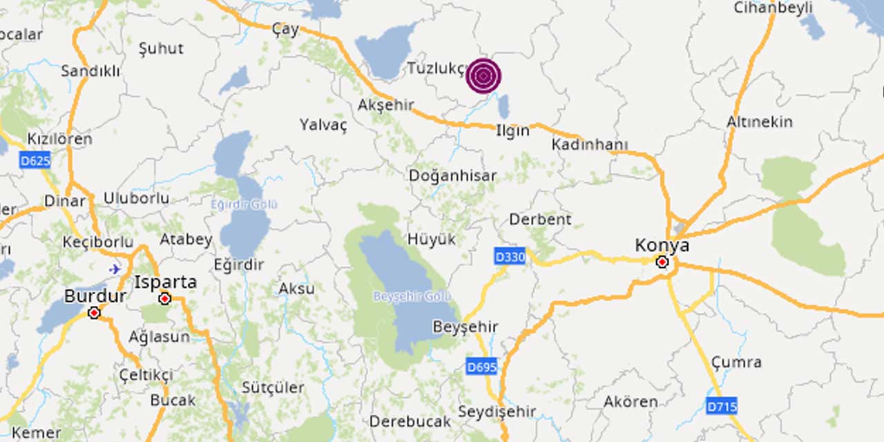 Konya'da deprem meydana geldi (10 Şubat 2022)
