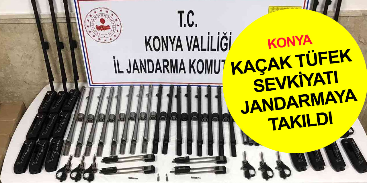 Konya’da aracında 350 yasa dışı tüfekle yakalanan şahıs serbest bırakıldı