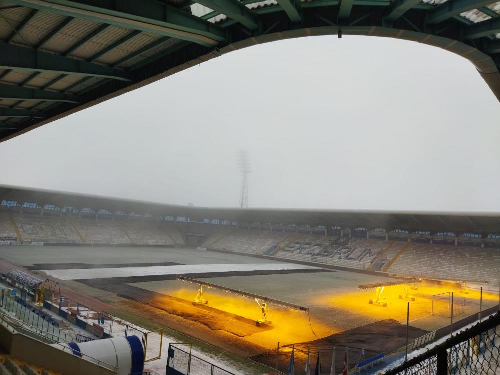 Erzurumspor-Eyüpspor maçı öncesi stadyumda ısıtıcı çalışması yapıldı! Tribünlerin dolması bekleniyor