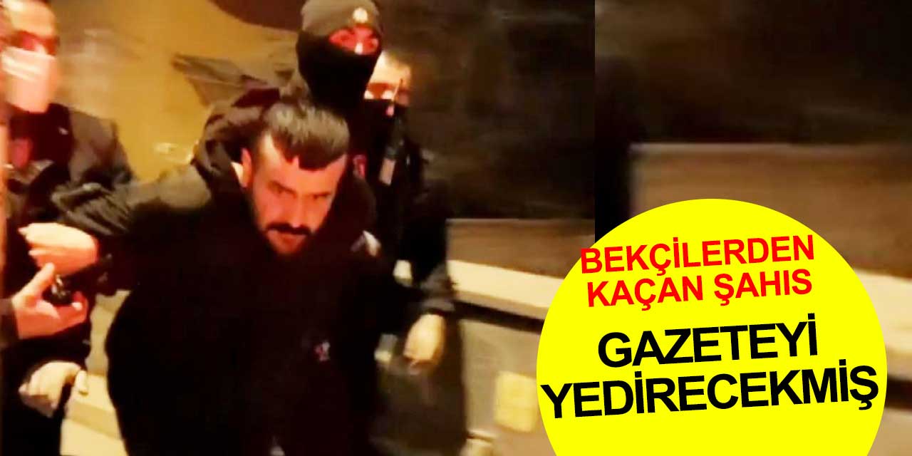 Aksaray'da bekçilerle kovalamaca yaşayan şahıs gazetecileri tehdit etti: Gazeteyi yedireceğim