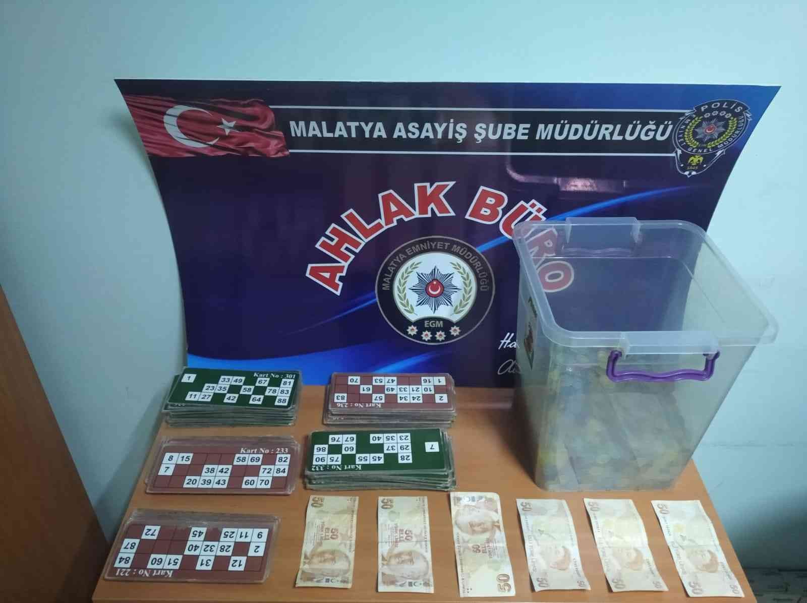 Malatya'da tombala operasyonu! 21 kişiye ceza kesildi