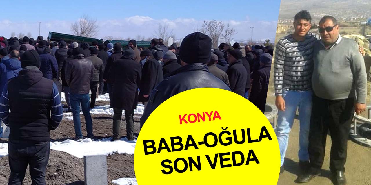 Konya'da komşu kurşunuyla katledilen Fehmi ve Memduh Türk'e son görev