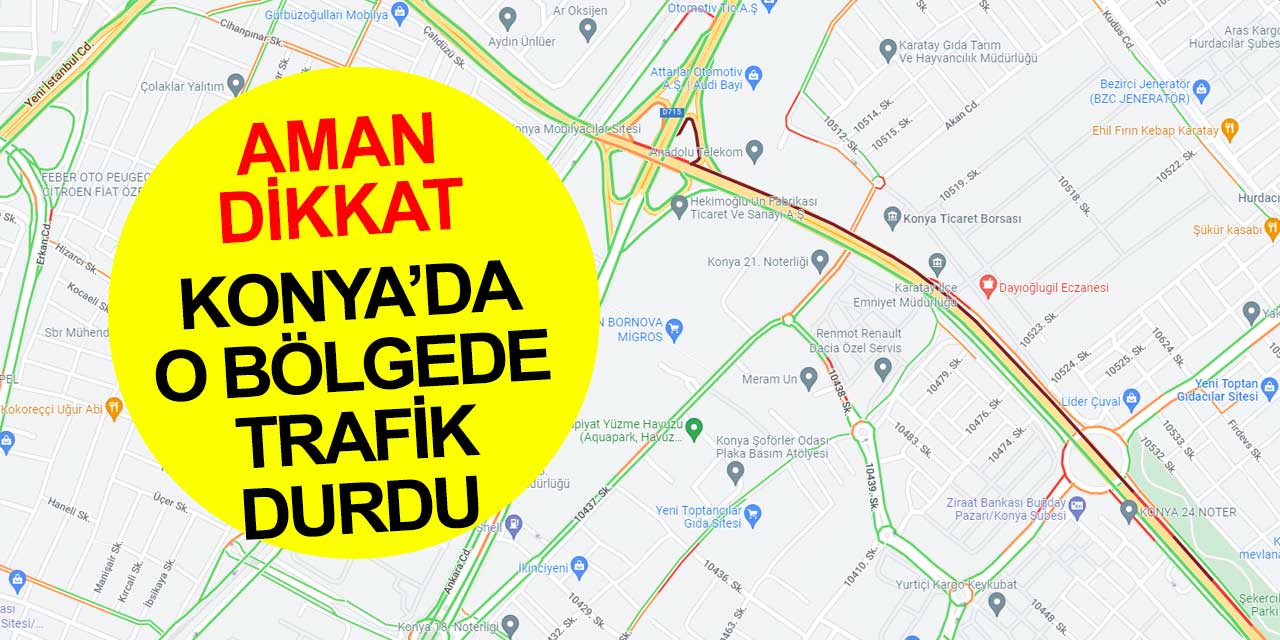 Konya'da mesai saati bitimine yakın kaza meydana geldi! Şerit kıpkırmızı oldu