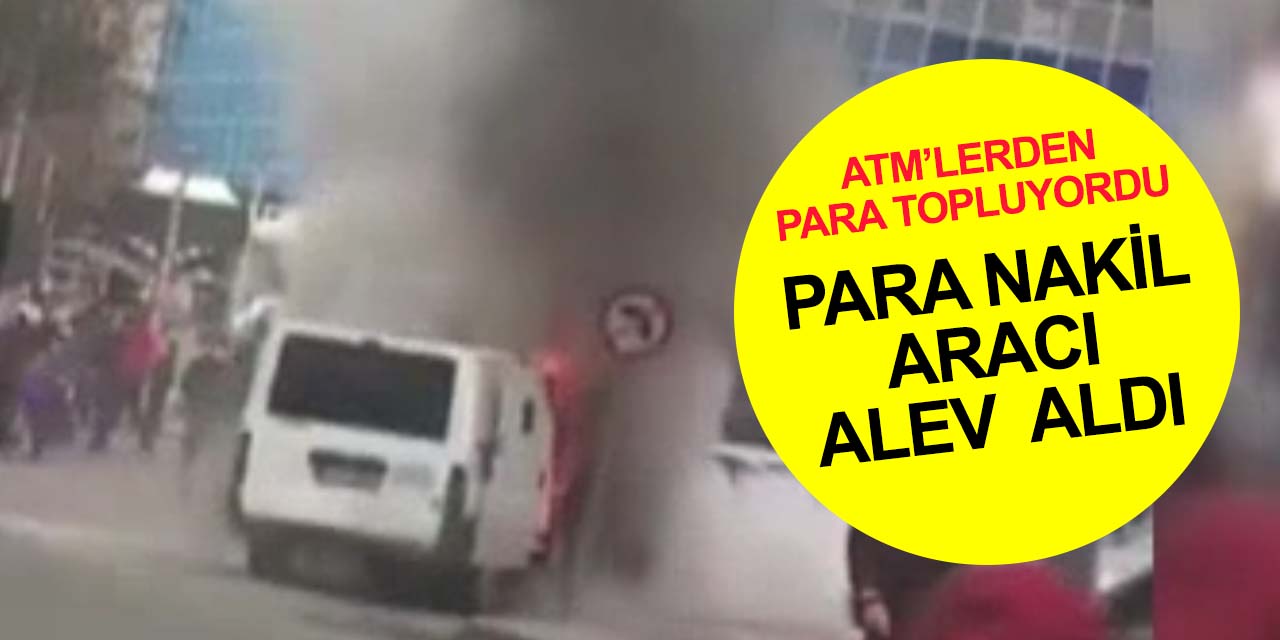 Ankara'da alev alev yanan para nakil aracını esnaf söndürdü