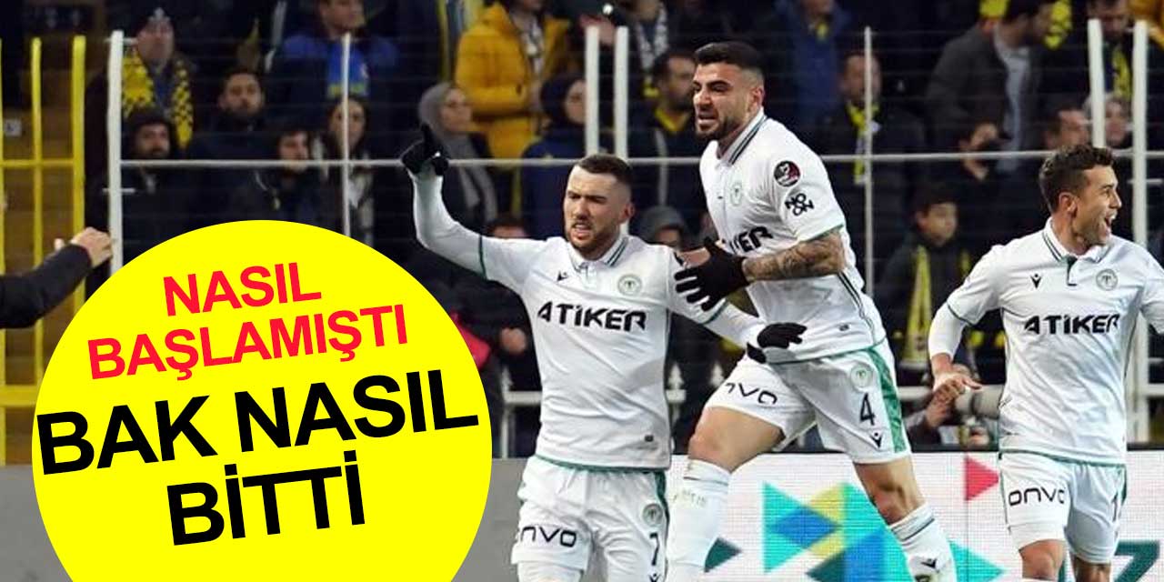 Trabzonspor'un kaybettiği haftada Konyaspor Fenerbahçe'ye mağlup oldu
