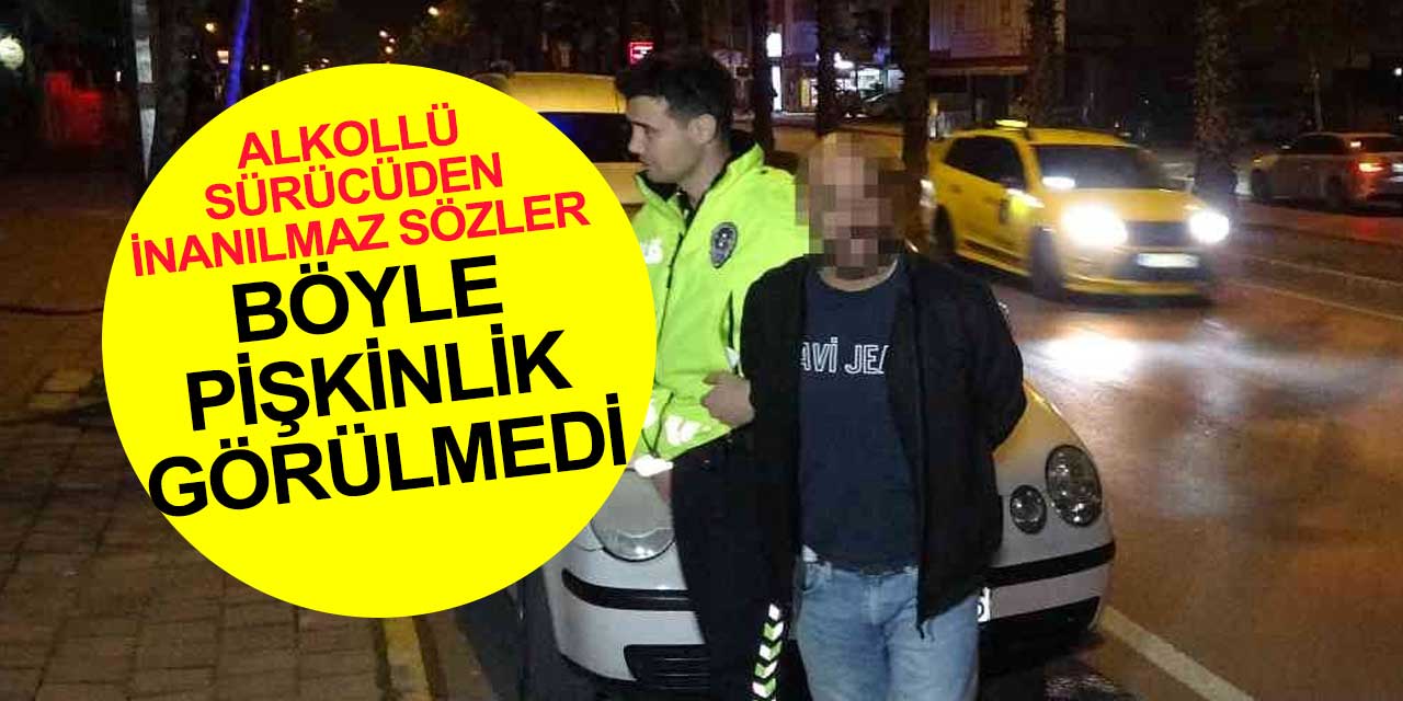 Diğer sürücülerin hayatını tehlikeye soktuğunu düşünen alkollü sürücüden Antalya şovu