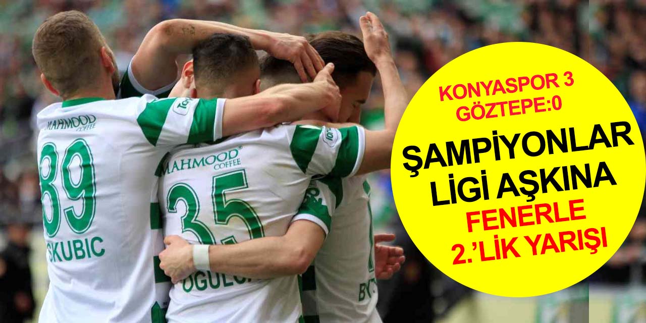 Konyaspor Trabzonspor'u bıraktı Fenerbahçe ile yarışa başladı