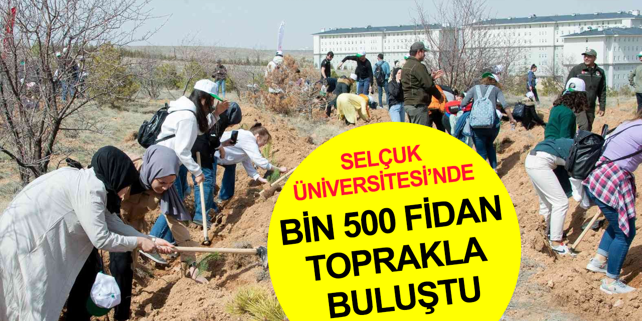 Konya SÜ Abdurrahim Karakoç hatıra ormanında fidanlar toprakla buluştu