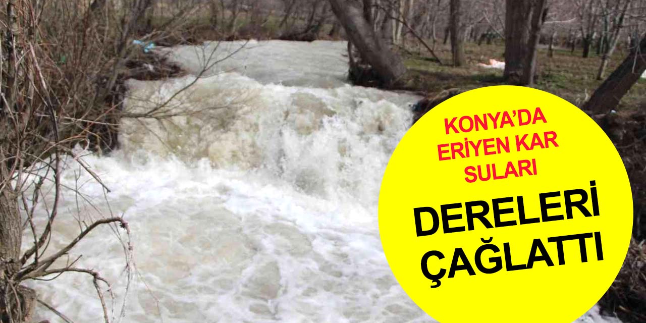 Konya'da beyaz bereket! Eriyen kar su seviyelerini yükseltti