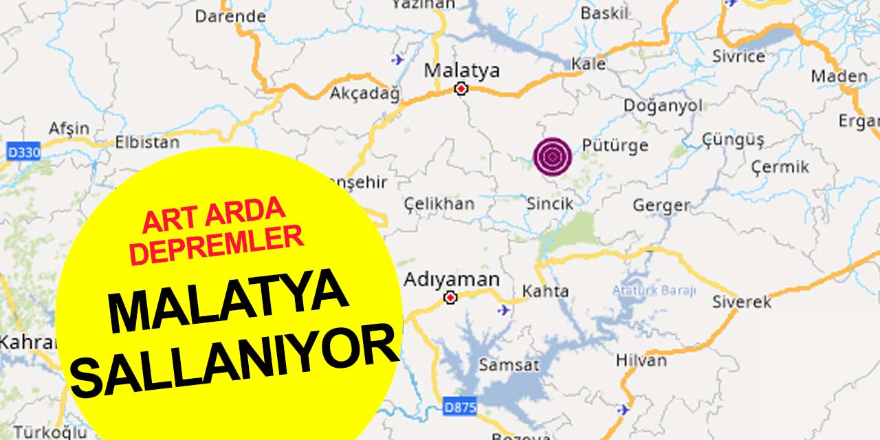 Malatya'da art arda depremler! İlki 5.2 büyüklüğünde