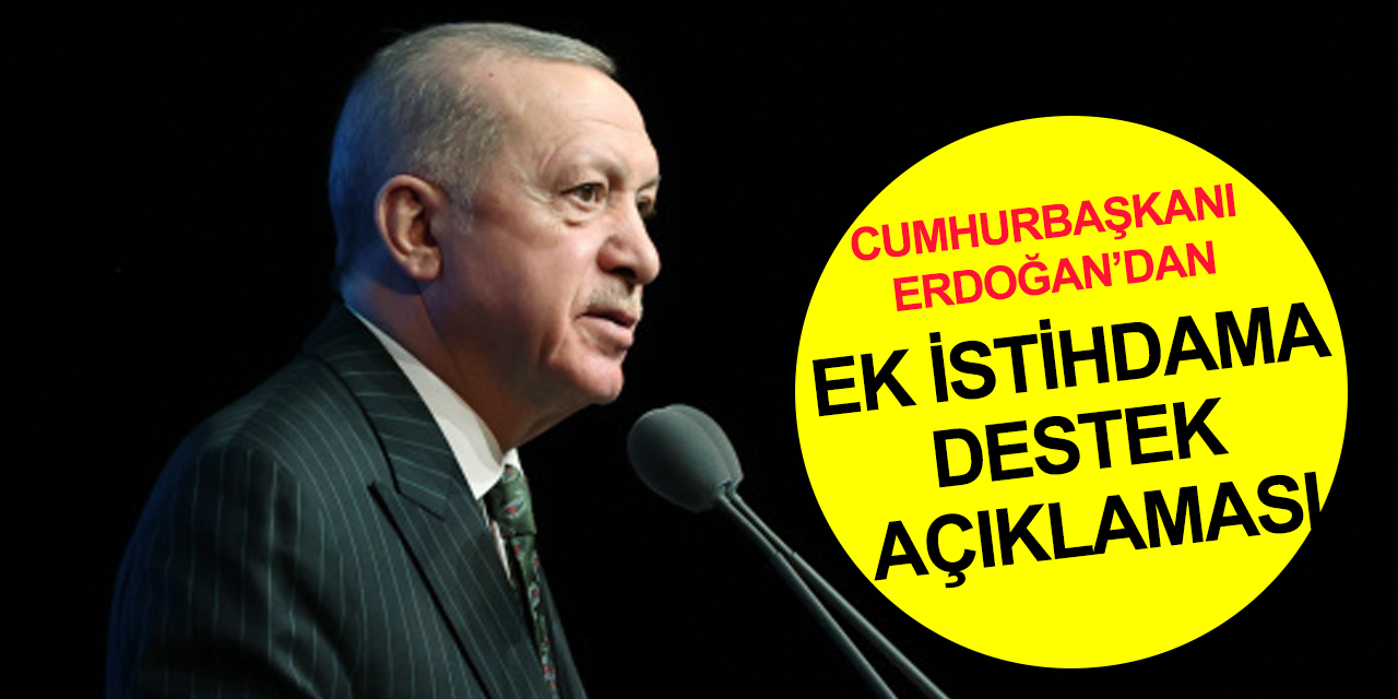 Cumhurbaşkanı Erdoğan duyurdu! İlave istihdamda 3 veya 6 ay tüm ücretler bakanlıktan