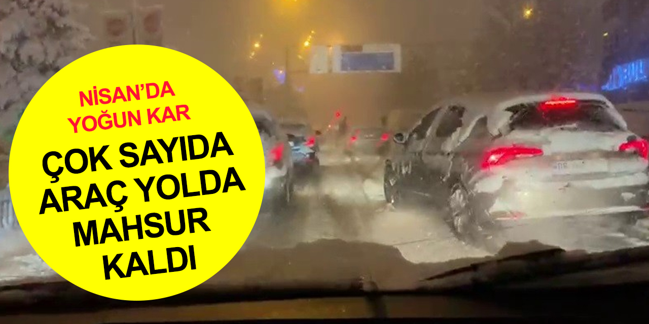 Kar yolları kapattı! Çok sayıda araç mahsur kaldı