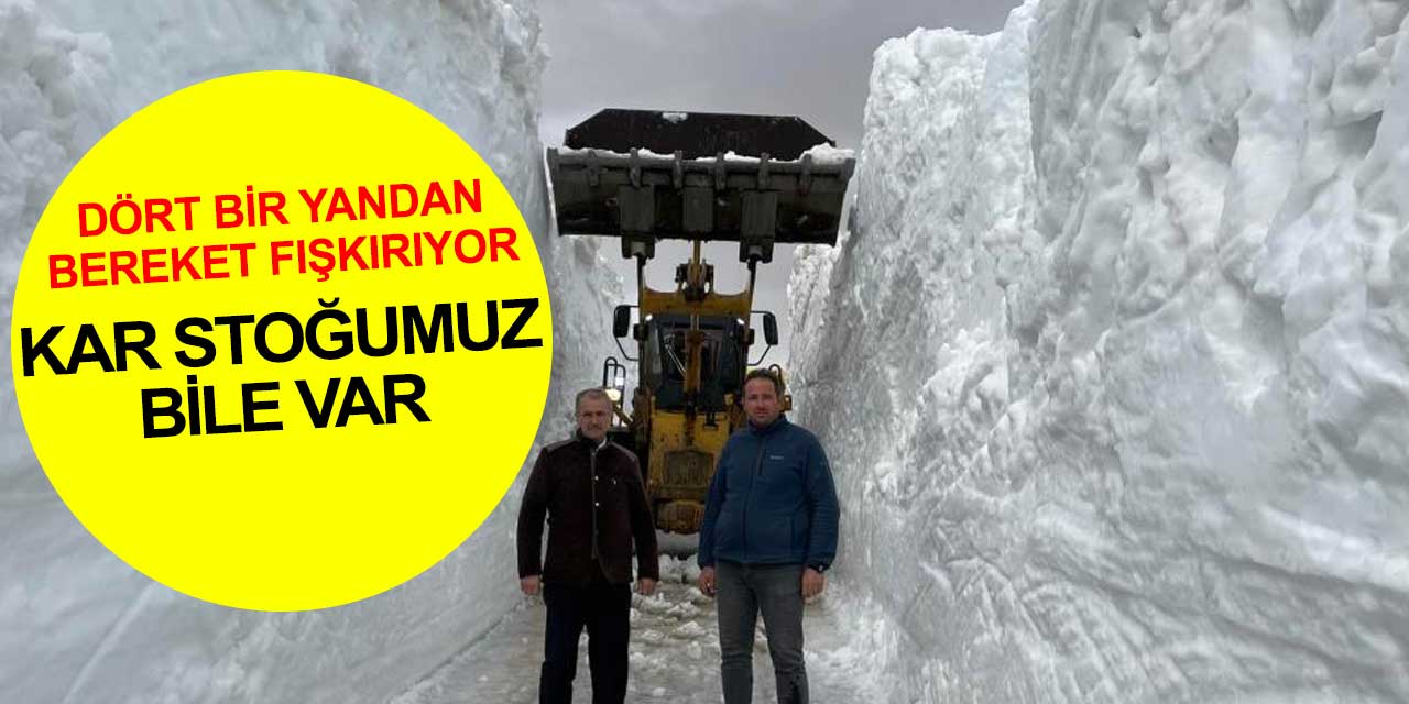 Karların büyük bölümü erise de halen kar kaplı araziler var... İki insan boyunda kar