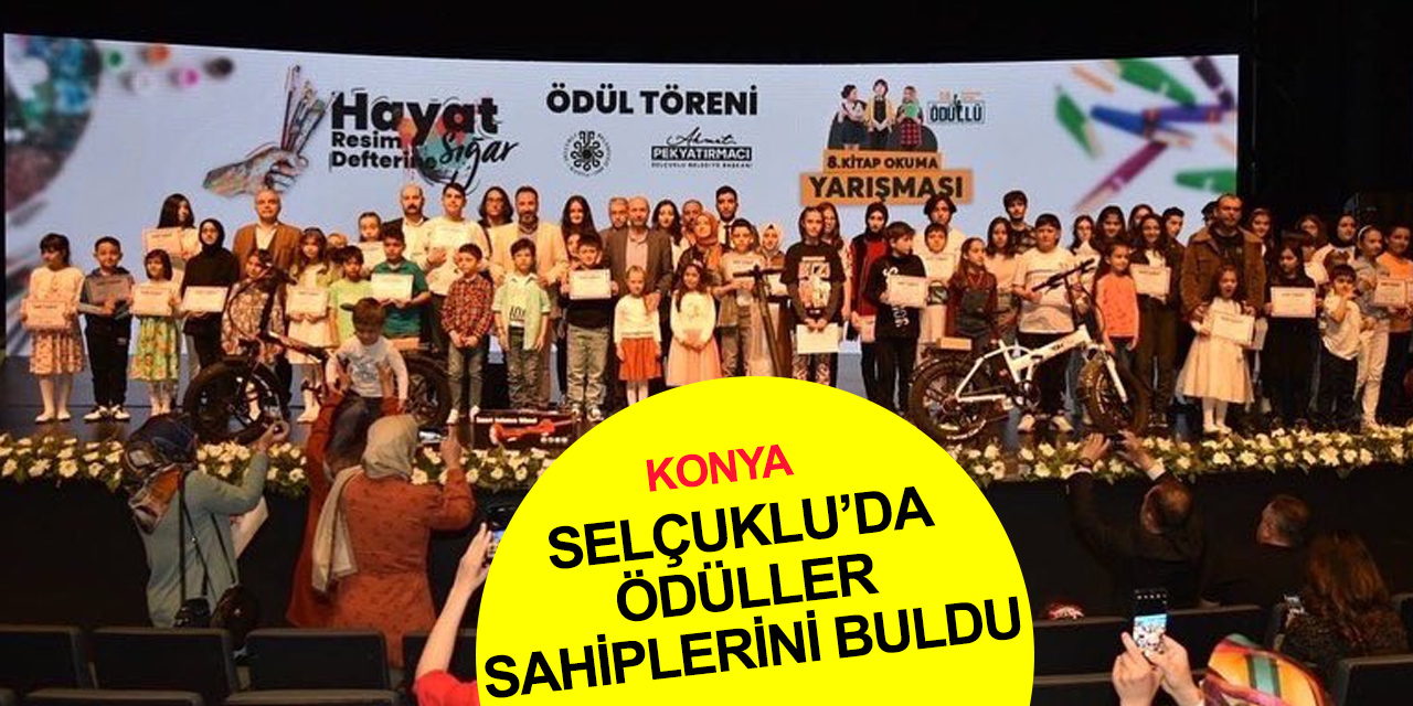 Konya'da Selçuklu 8. Online Kitap Okuma ve Hayat Resim Defteri’ne Sığar Yarışmaları ödülleri sahiplerini buldu