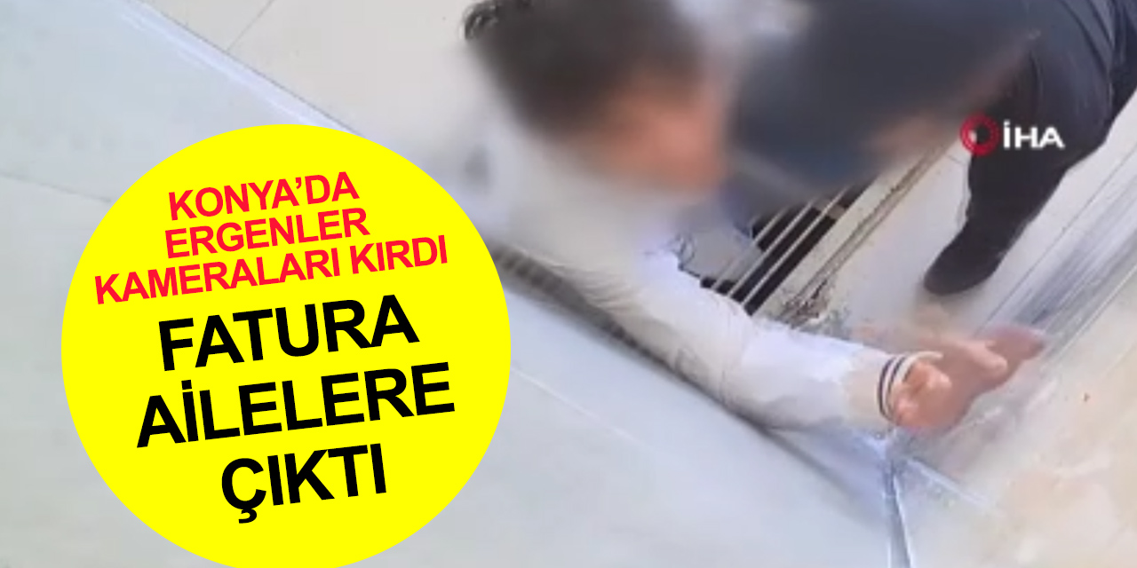 Konya'da çocuklar YHT alt geçidinde kameralara böyle saldırdı! Fatura ailelere çıktı