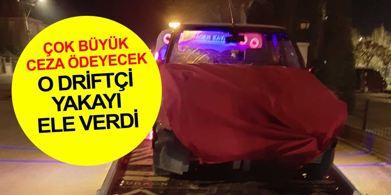 Konya'da drift yapıp kaza yapan ardından kaçan sürücü bulundu... Çok büyük ceza ödeyecek