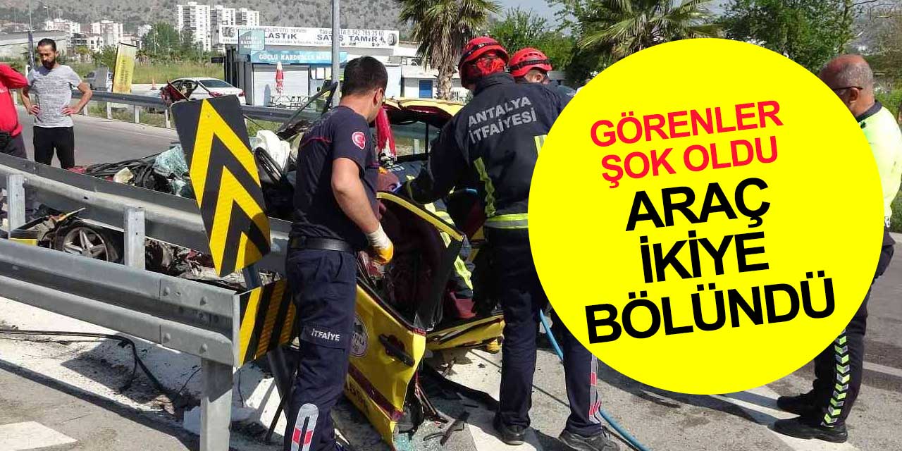 Ticari taksi ortadan ikiye bölündü, genç sürücü olay yerinde hayatını kaybetti