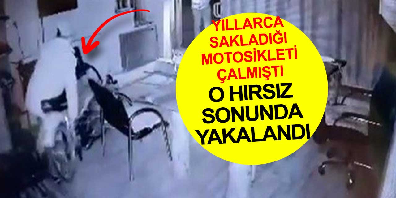 Konya'da laptop ve televizyonu bırakıp yılların emektarı motosikleti çalan hırsız yakalandı